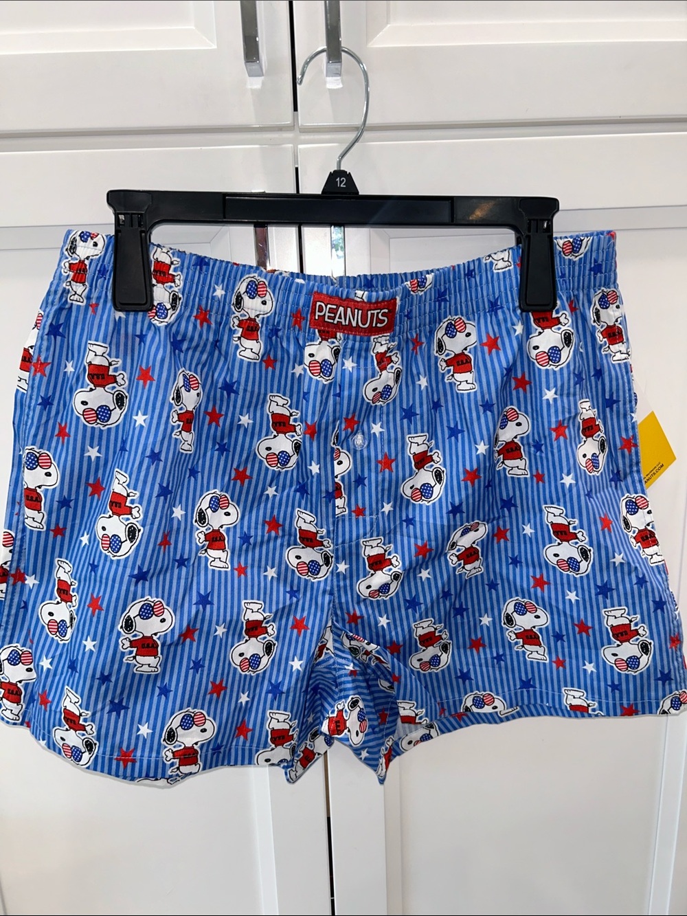 Peanuts Snoopy Patriotic Boxer Shorts Size Large NWT